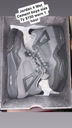 Jordan 4 Wet Cement boys size 7y
