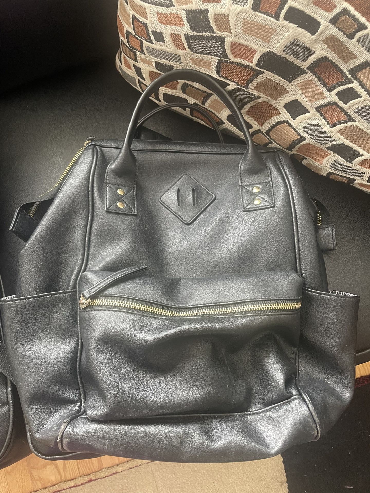 Black backpack - Like Leather