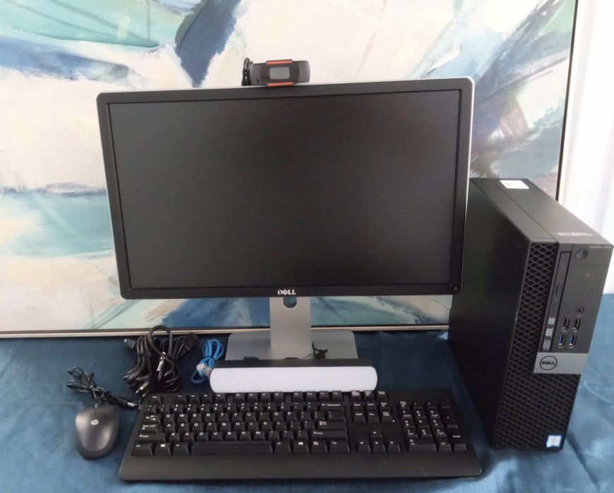 Read Details! Dell windows10 (Complete SYSTEM & Adesso Cam) Home Computer System! Moving Selling!