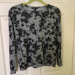 Grey Floral Sweatshirt