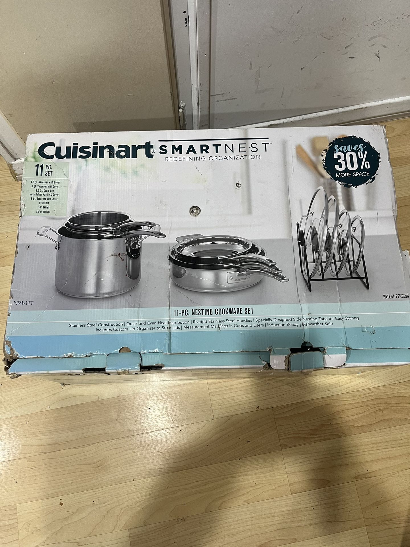 New Cuisinart SmartNest Stainless Steel 11pc.