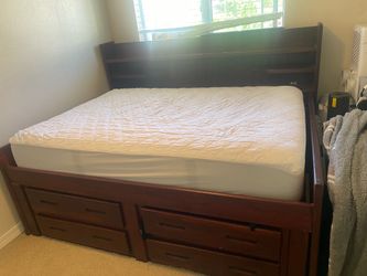 Full size bed and mattress