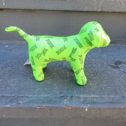 Victoria's Secret VS PINK Collector Dog Plush Vinyl Stuffed Animal Green mini