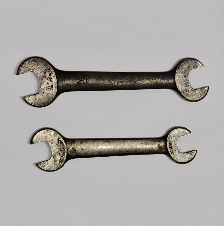 Antique 1910s-1920s J.H. Williams & Co. USA Open-End Wrenches Set of (2)