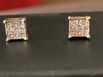 24k DIAMOND EARRINGS/STUDS