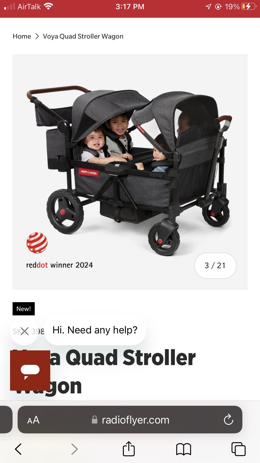 VOYA QUAD STROLLER WAGON