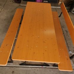 New Beer Garden Table And Bench Set