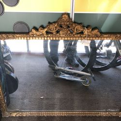 38x27 Antique French Gilded Mirror 