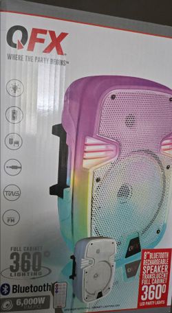 QFX 8" Bluetooth Rechargeable Party Speaker