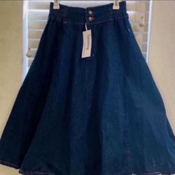 Dark Wash Denim Skirt Midi - Size Small - Pickup From Northridge Area
