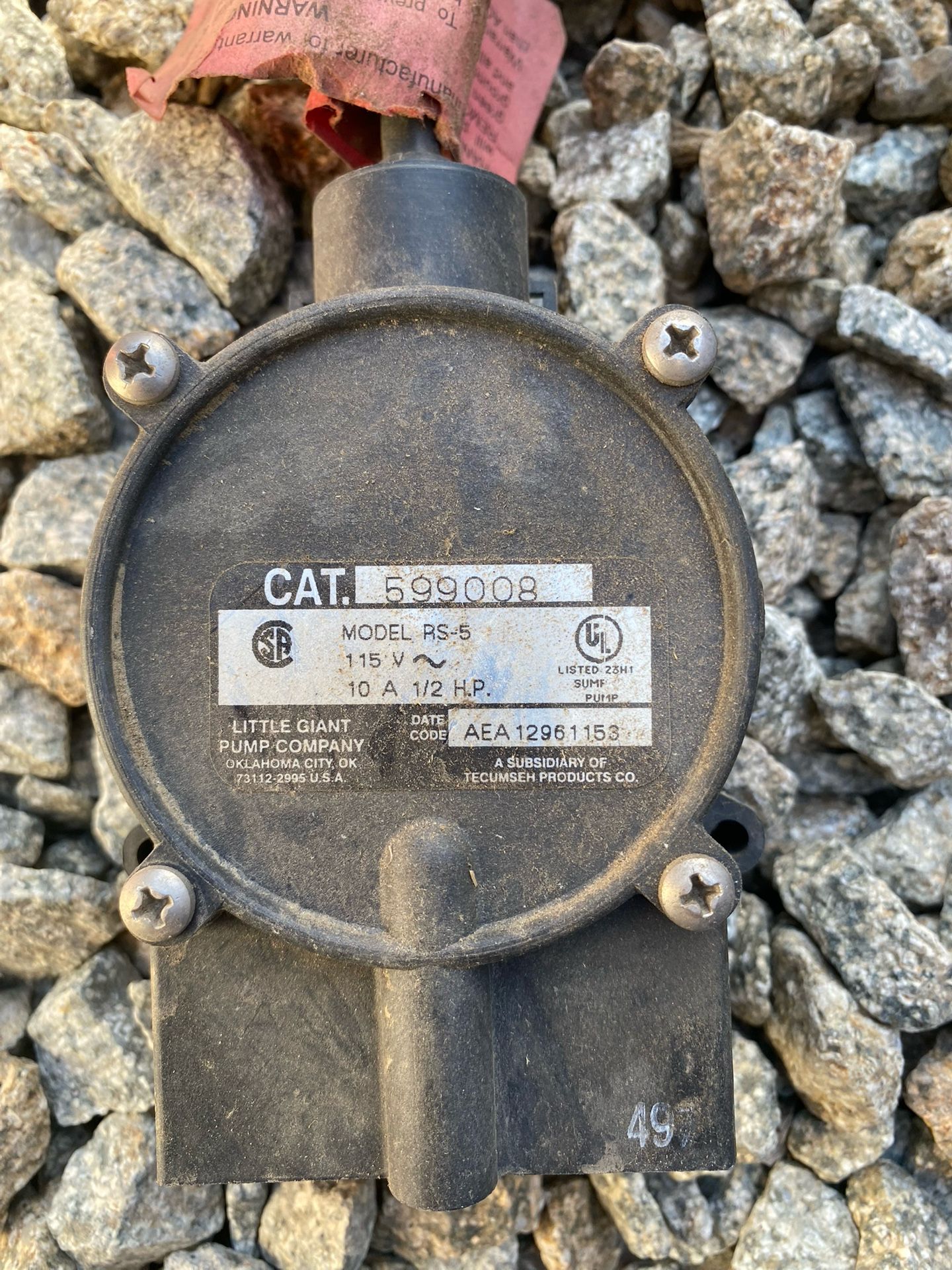 Little Giant RS-5 Float Switch