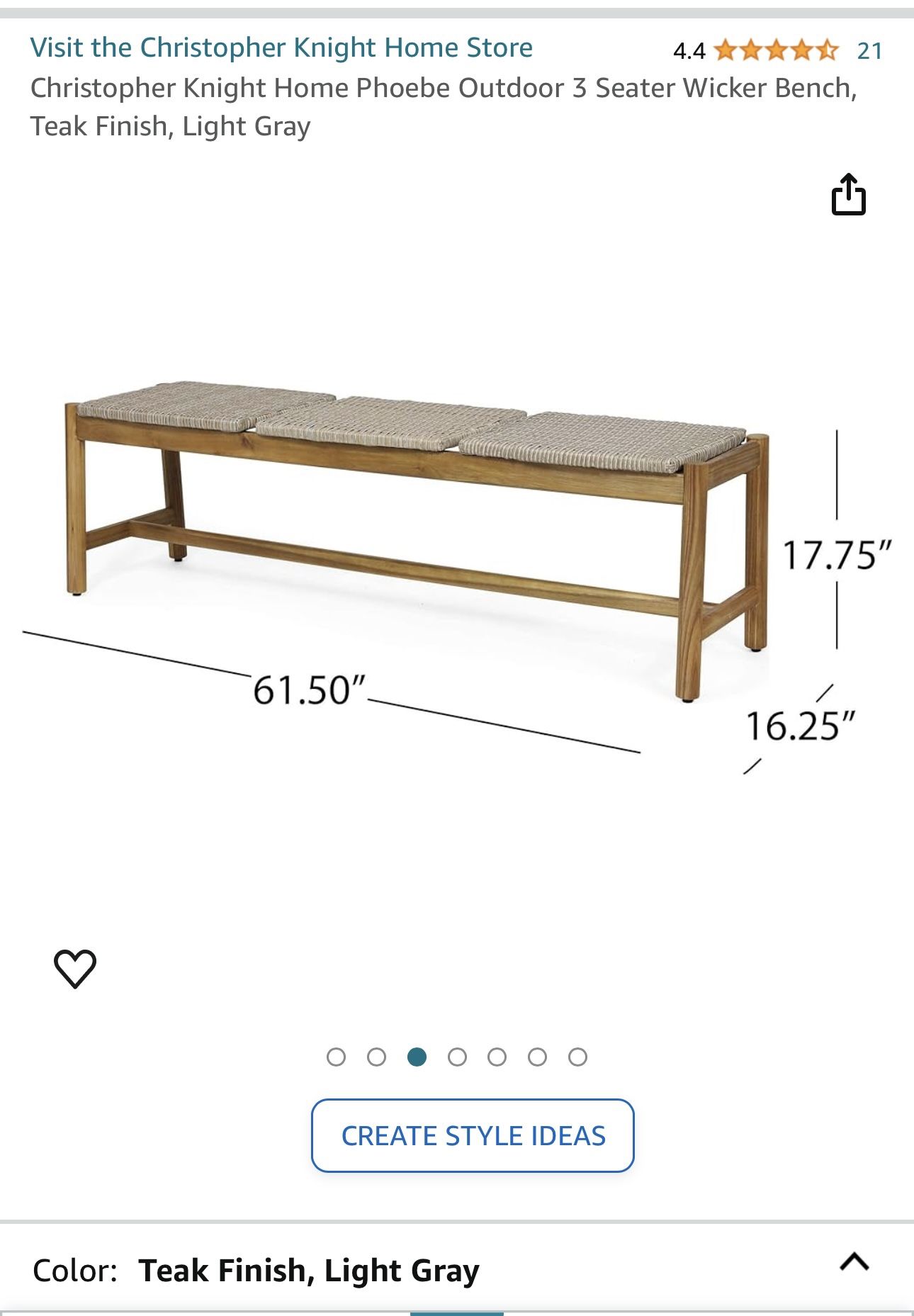 Woven Acacia Indoor / Outdoor Bench 