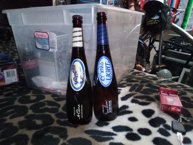 Vintage Coors Light Baseball Bat Bottles