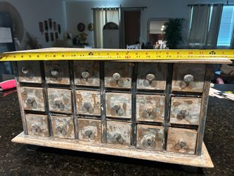 Vintage Solid Wood Apothecary