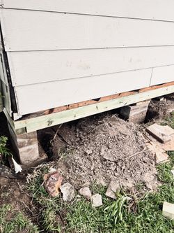 We do house foundations and repairs to wooden houses built