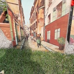 La Rue Rustique print #2978 by Maurice Utrillo