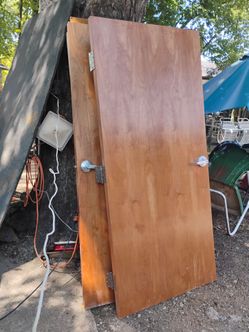 Heavy duty wood doors with hardware