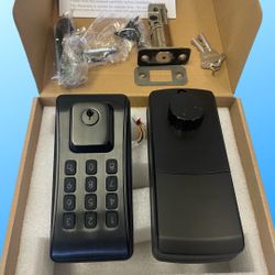 New, Keyless Entry Door Lock Keypad Deadbolt Lock, Matte Black, Door Lock