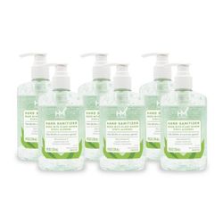 Highmark Hand Sanitizer With Aloe, Floral Scent, 8 Oz, Green, Case Of 6 Bottles