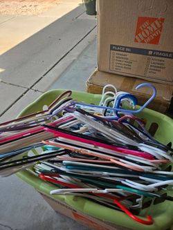 Large Lot of Mixed Plastic Clothes Hangers