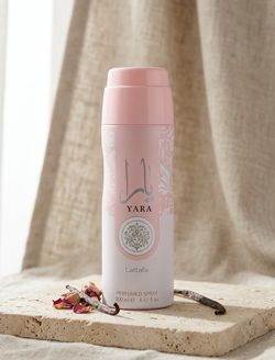 Experience eleganceLattafa Yara Perfumed Deodorant Spray for Unisex, 6.67 Ounce.