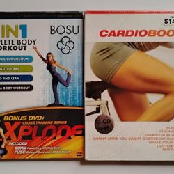 NEW 2 DVD Set 4 In 1 Complete Body Workout BOSU Cross Training Series & Cardioboost 3 CD Set