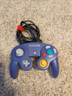 Clear indigo GameCube controller