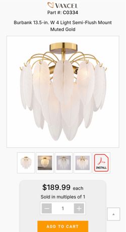 Vaxcel Burbank 4 light chandelier