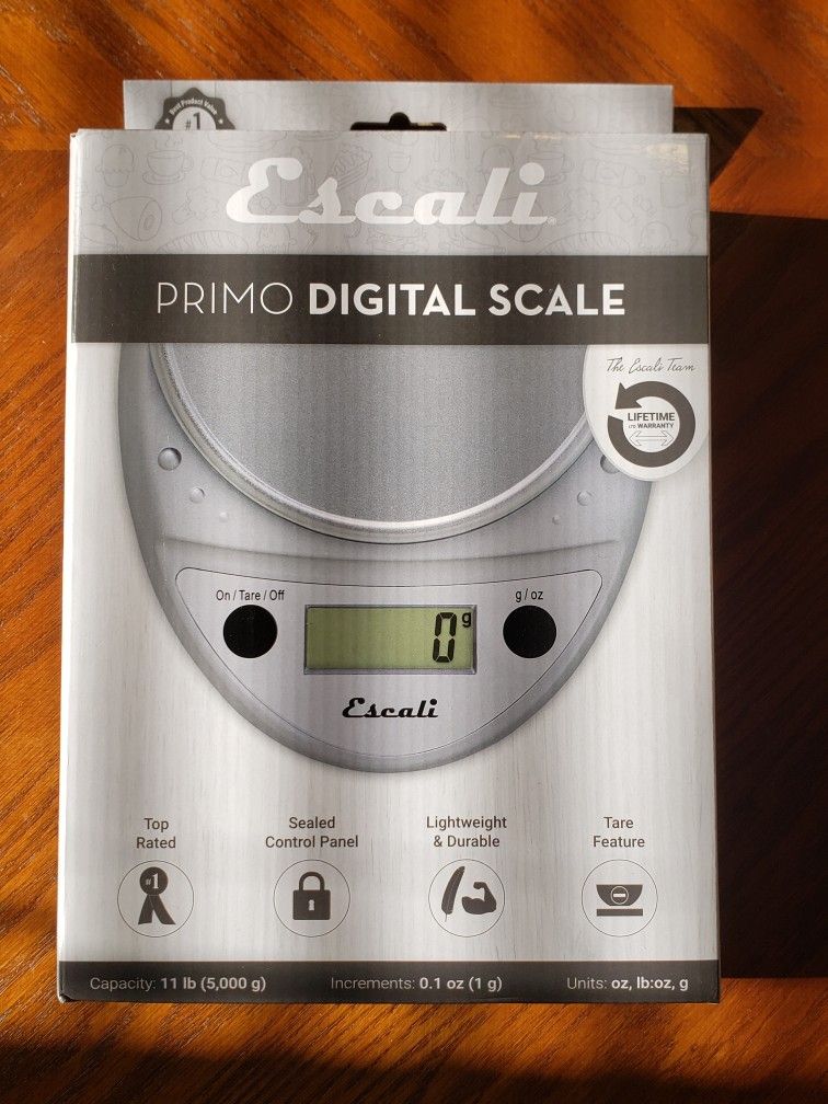 Food Scale - LCD Digital Display, Chrome
