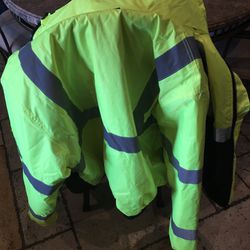 Brand NEW Neon XL Jacket w/ Plenty Of Pockets
