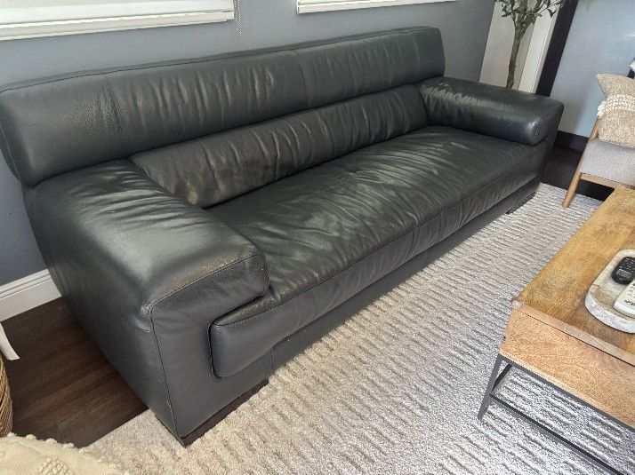 Genuine Leather Couch - Great Condition
