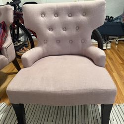 2 Light Pink Accent Chairs
