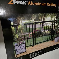 PEAK Aluminum Railing

42 in. x 40 in. Black Aluminum Deck Railing Picket Gate