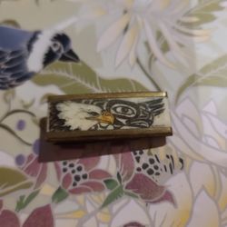 Vintage Ivory And Copper Money Clip  AVAILABLE 