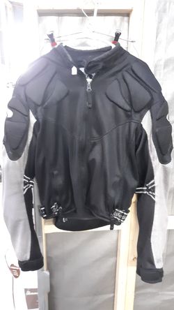 FS motorcycle jacket size medium black and gray