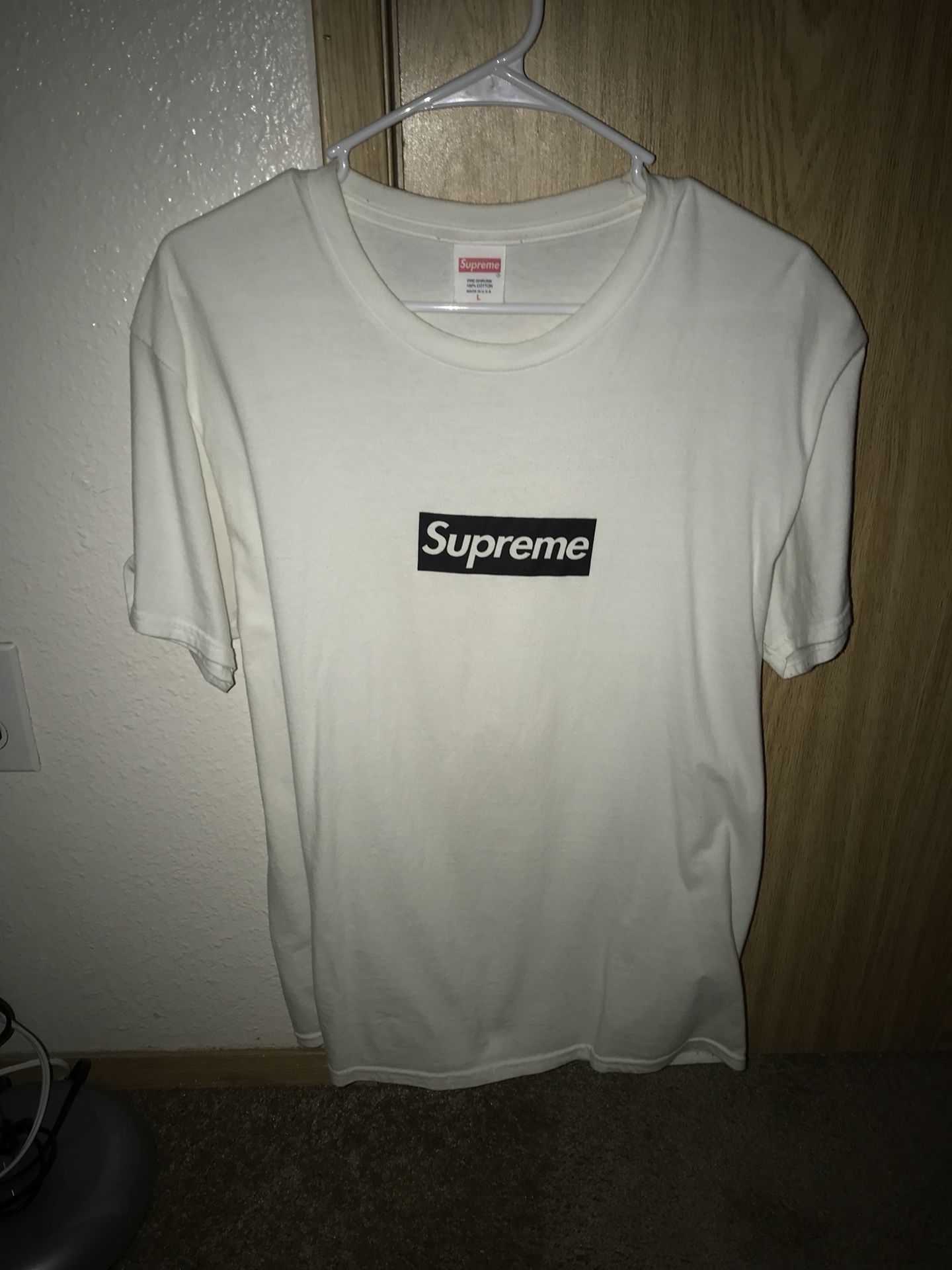 supreme box logo tee "bonjour madame"