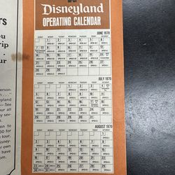 Disneyland collectors original welcome brochure 1970