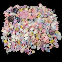 2.5 Lbs Of Flatback & Acrylic Charms