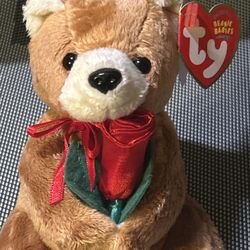 " Always” Original Beanie Babies Bear with Rose. DOB 2/14/2014 Valentines!!