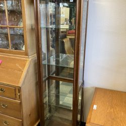 Curio Cabinet With Light 5 Shelf Glass On 3 Sides