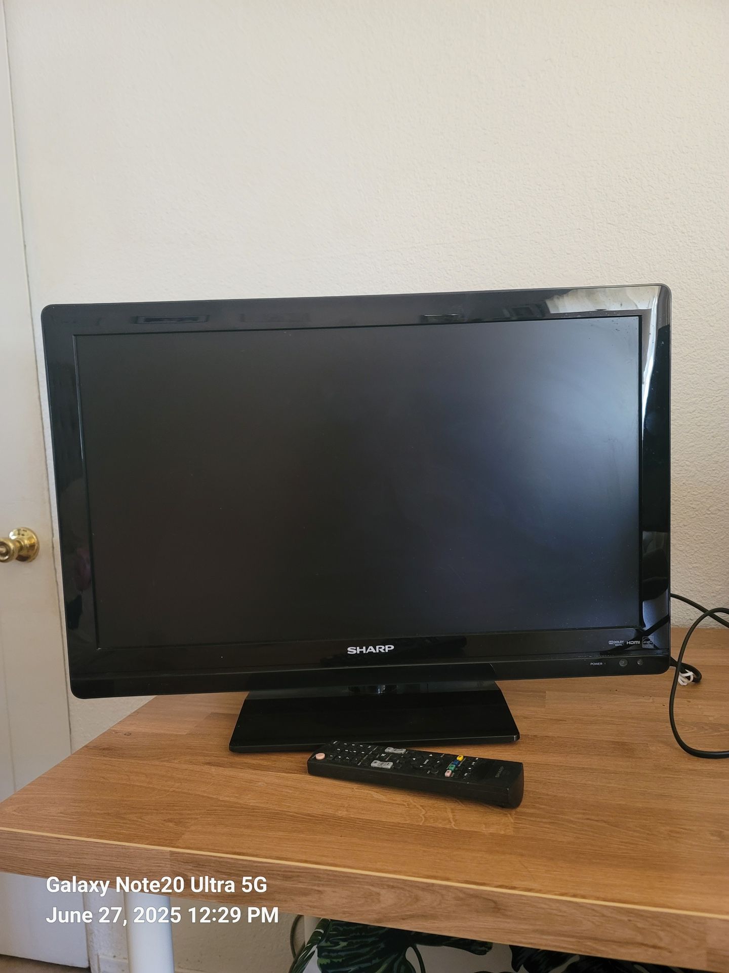 Small Tv With Remote, Sharp, Works Great!