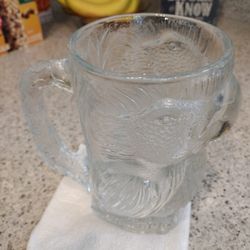 Vintage Las Vegas Tropicana Heavy Glass Parrot Mug Stein