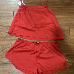 Brand New Auden Woman Red Satin Pajama Set Nighties Size L . Bought 20$ selling 5$