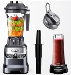 Professional Blender 2000W, Smoothie Countertop Blenders for Kitchen, 64 Oz Pitcher/21-Oz To-go Cup, 7 Preset Programs for Ice Crush/Frozen Drin