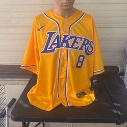 Kobe Bryant Baseball Laker Jersey #8 & #24 Nike Engineered New W/Tags Size 52