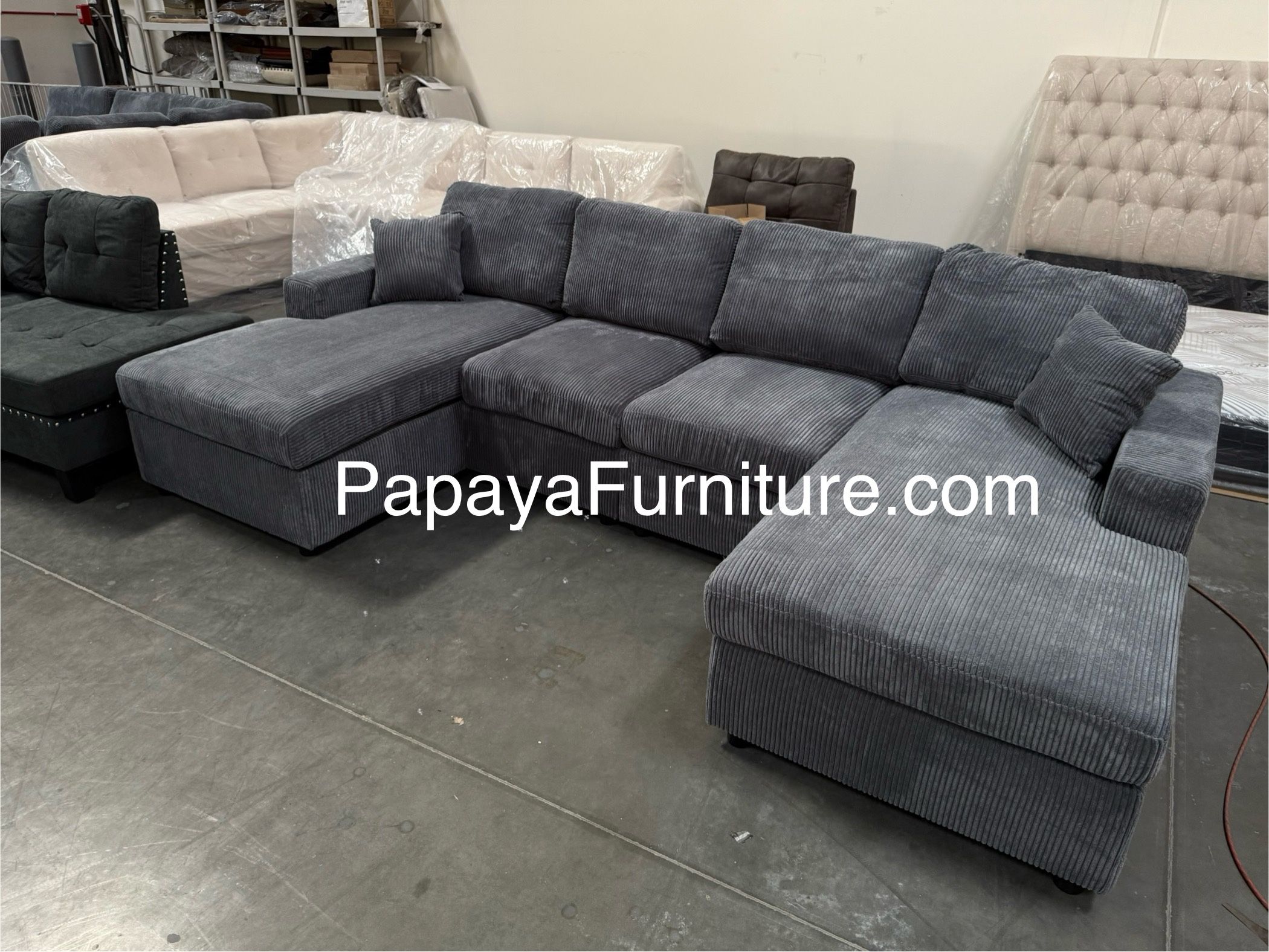 New! Sectional Sofa Sectional With Double Chaise Reversible Sectional Sofas Couch Sectionals Sectional Couch Gray Couch Gray Sofa Grey Couch