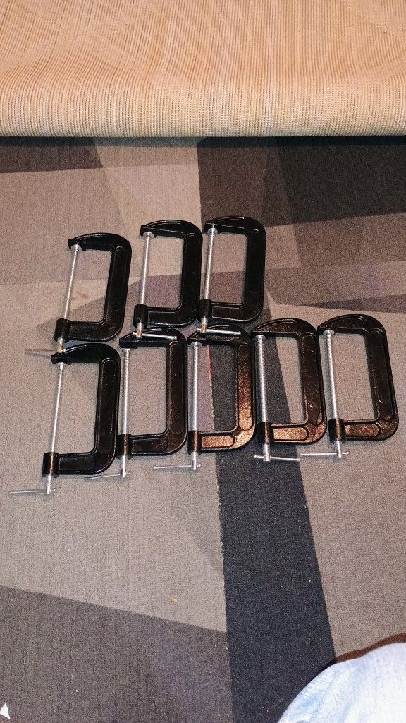 Wideskall® Abrazadera C maleable resistente de 6 x 2.25 pulgadas (paquete de 2)