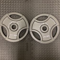 Olympic Size 45 pound weight plates pair - Brand NEW