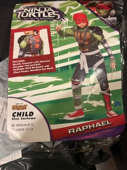 TMNT Raphael Child Halloween Costume Medium 8-10