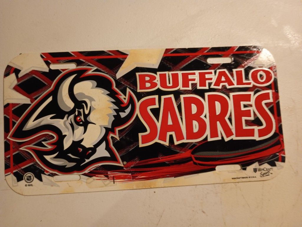 Buffalo Sabres Plastic License Plate